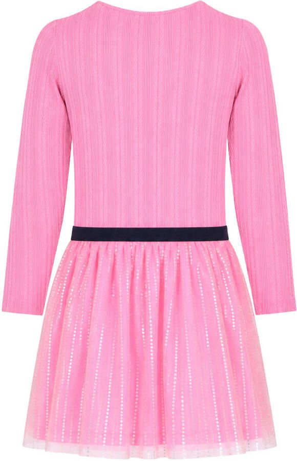 B.Nosy midi jurk roze Meisjes Polyester Ronde hals Effen