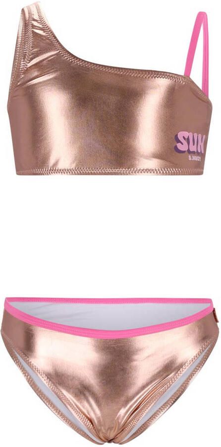 B.Nosy one shoulder bikini goud roze