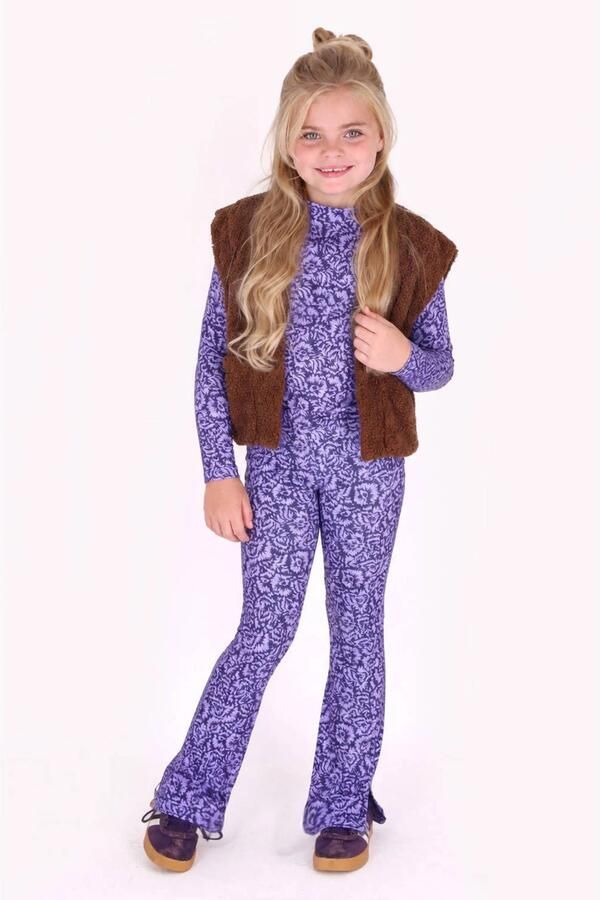 B.Nosy rechtvallend teddy gilet bruin Effen