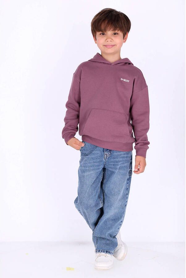 B.Nosy rechtvallende hoodie met backprint paars - Foto 1