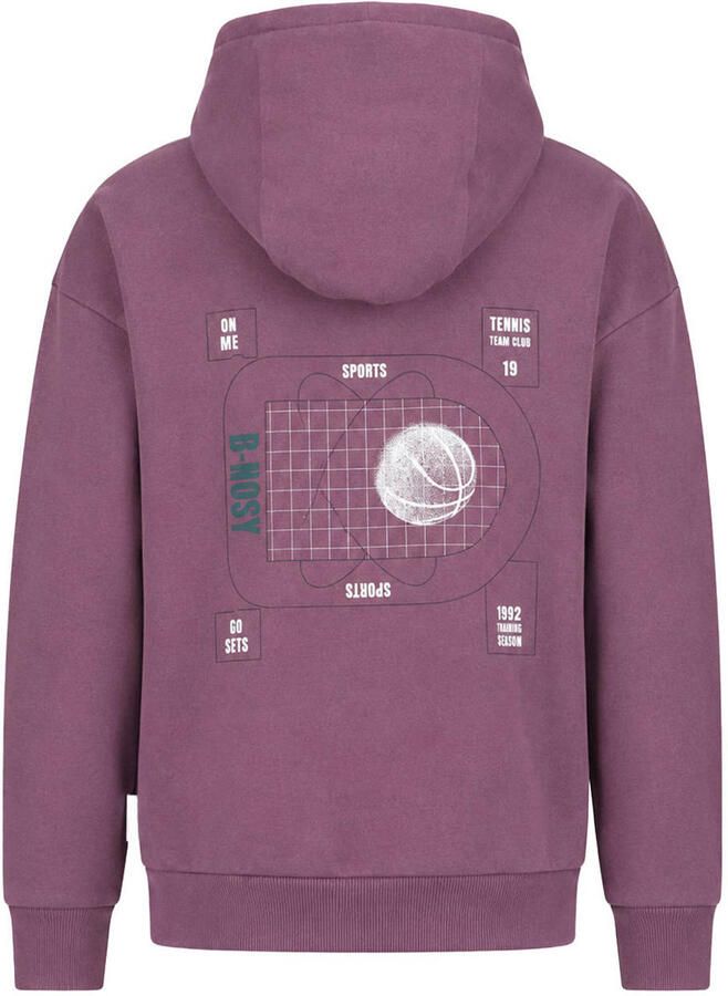 B.Nosy rechtvallende hoodie met backprint paars - Foto 2