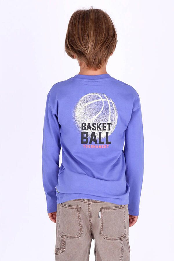 B.Nosy rechtvallende longsleeve met backprint Blauw Jongens Katoen Ronde hals - Foto 3