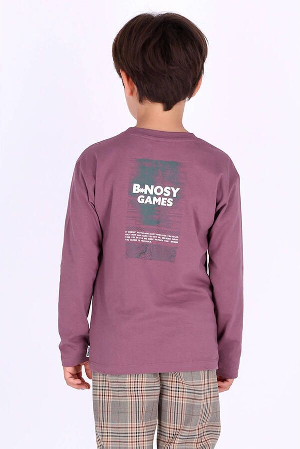 B.Nosy rechtvallende longsleeve met backprint paars - Foto 3
