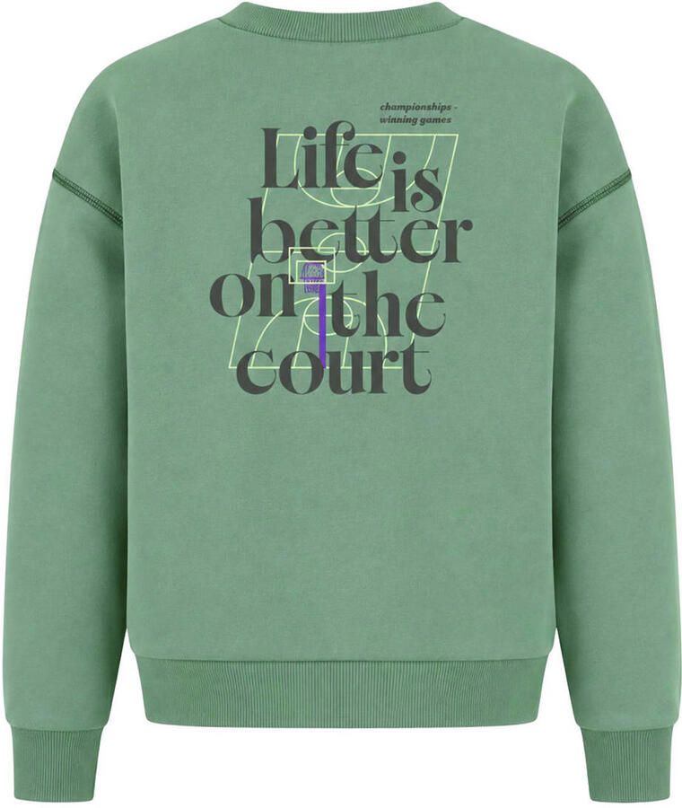 B.Nosy rechtvallende sweater met backprint groen Jongens Katoen Ronde hals - Foto 2