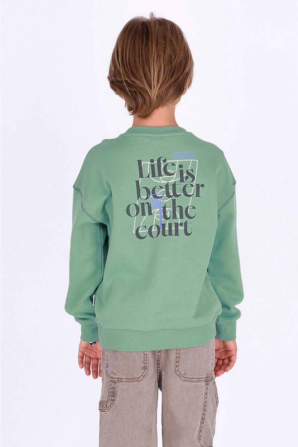 B.Nosy rechtvallende sweater met backprint groen Jongens Katoen Ronde hals - Foto 3