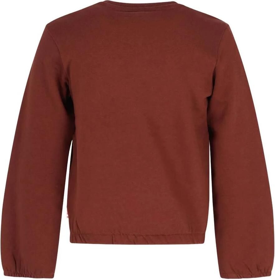 B.Nosy rechtvallende sweater met print bruin Meisjes Katoen Ronde hals - Foto 2