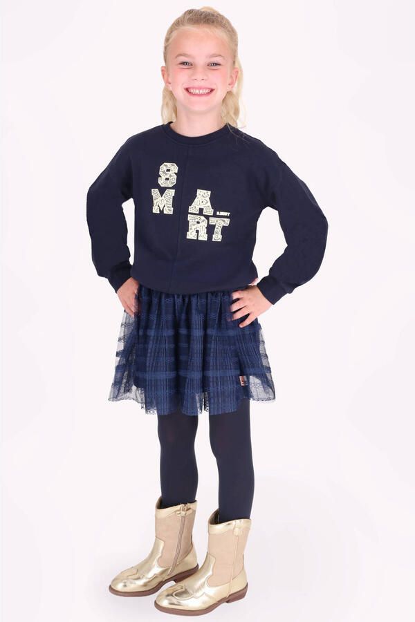 B.Nosy rechtvallende sweater met print donkerblauw Meisjes Katoen Ronde hals - Foto 3