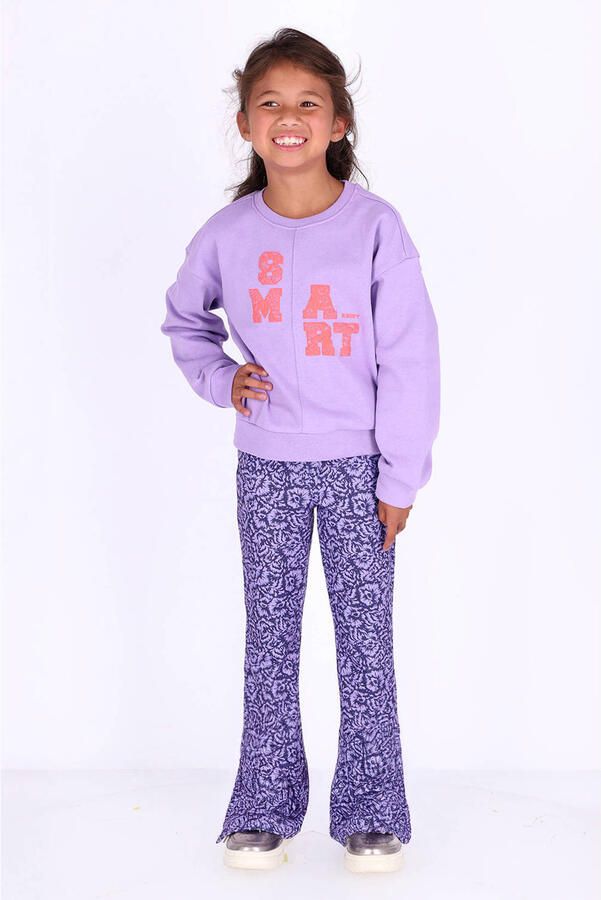 B.Nosy rechtvallende sweater met print lila
