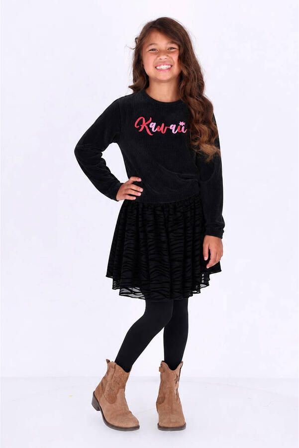 B.Nosy rechtvallende sweater met tekst zwart