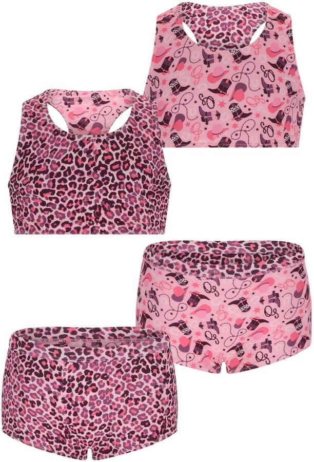 B.Nosy reversible halterbikini paars lichtroze