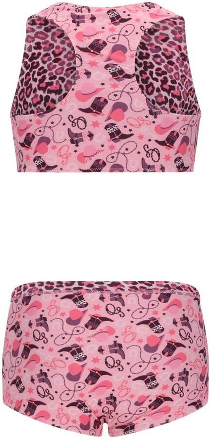 B.Nosy reversible halterbikini paars lichtroze - Foto 3