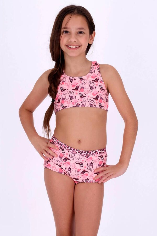 B.Nosy reversible halterbikini paars lichtroze - Foto 2