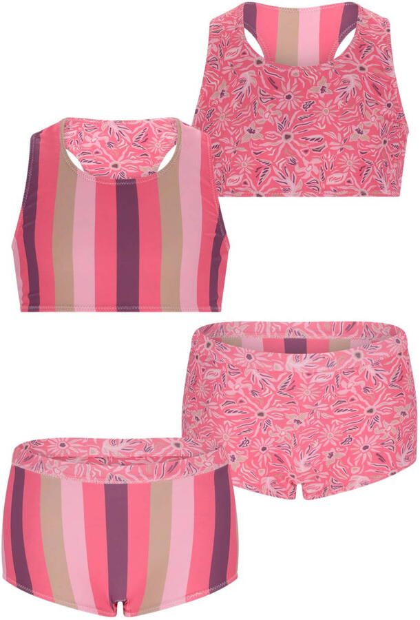 B.Nosy reversible halterbikini roze multicolor