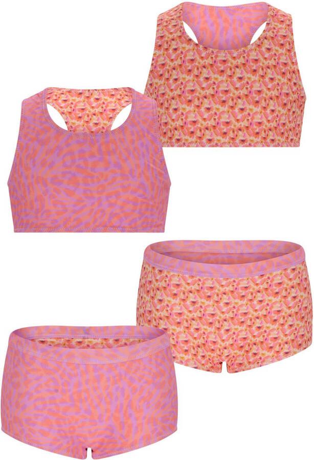 B.Nosy reversible halterbikini roze oranje