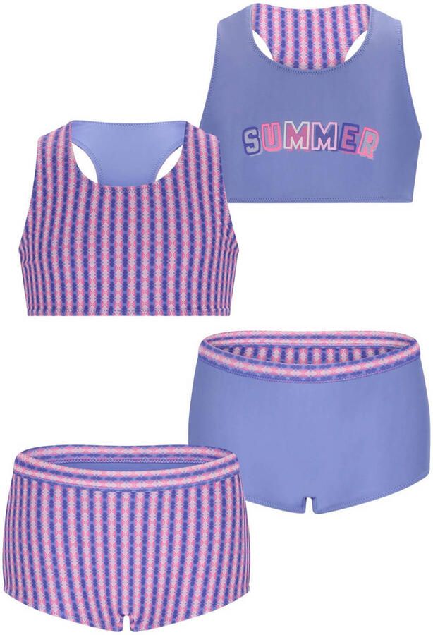 B.Nosy reversible halterbikini roze paars