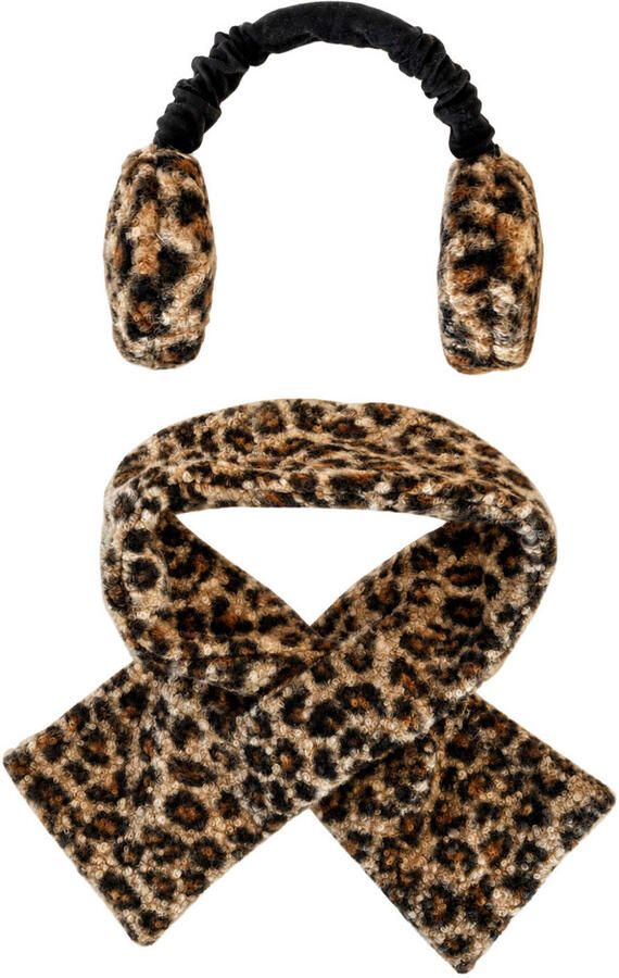 B.Nosy sjaal + oorwarmers bruin Muts sjaal Meisjes Teddy