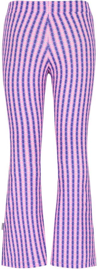 B.Nosy slim regular waist gestreepte flared broek roze - Foto 2