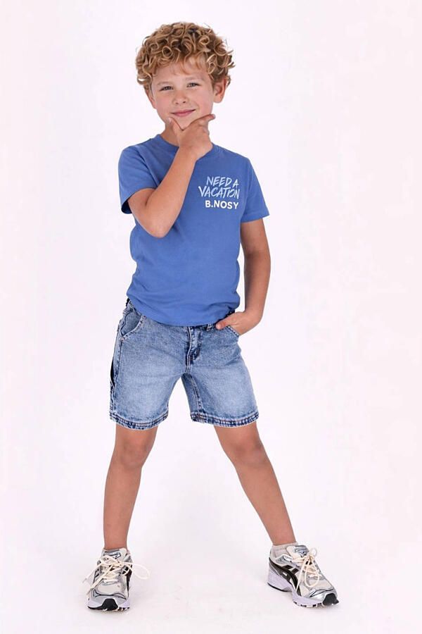 B.Nosy slim regular waist short light blue denim