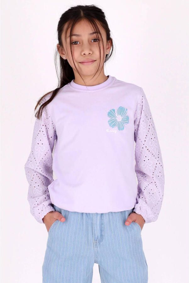 B.Nosy sweater lila broderie