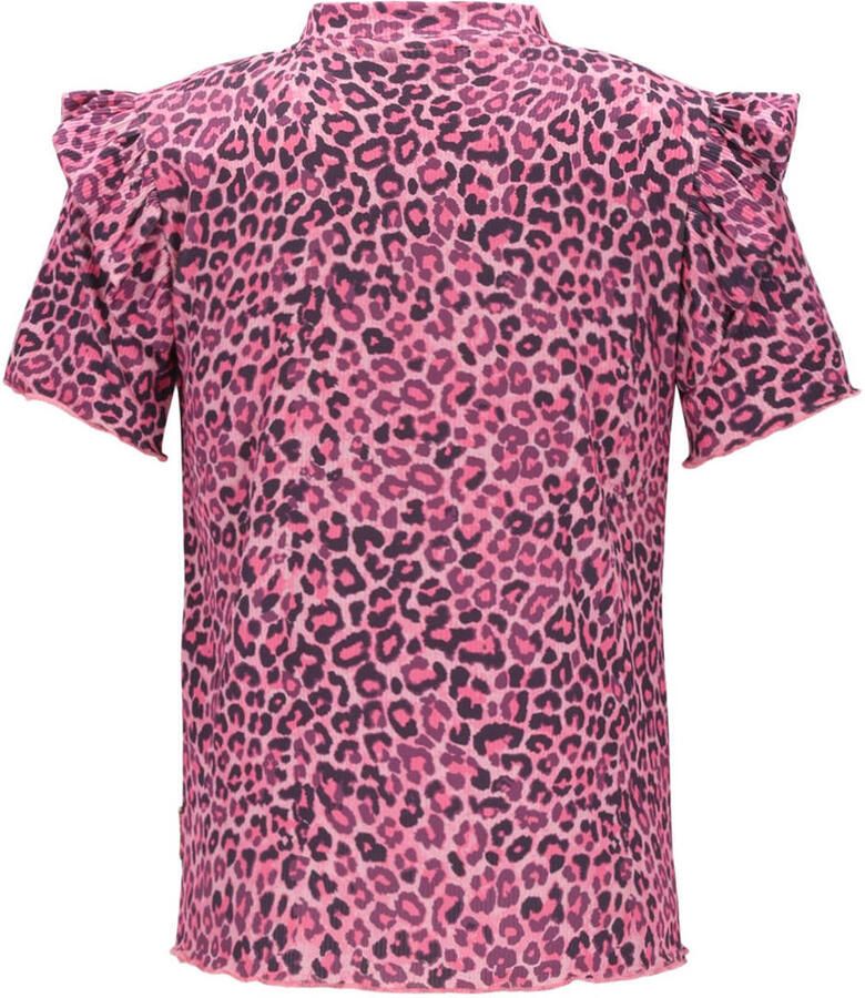 B.Nosy T-shirt met panterprint roze - Foto 2