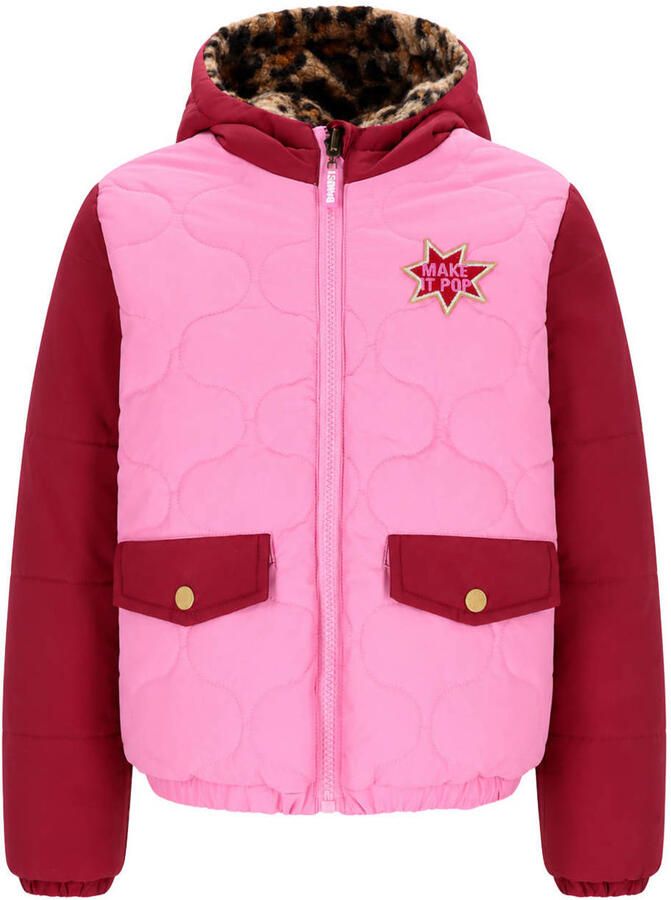 B.Nosy teddy winterjas met panterprint roze - Foto 2