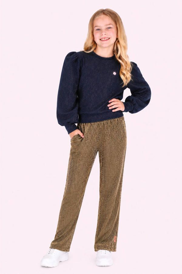 B.Nosy wide leg pantalon met glitters goud