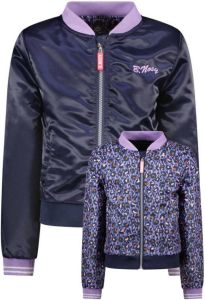 B.Nosy bomberjack zomer B.Joyful van gerecycled polyester donkerblauw lila