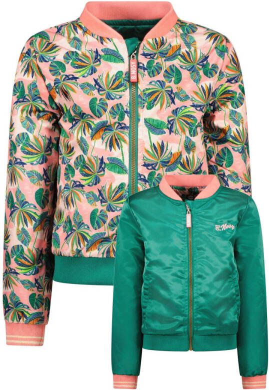 B.Nosy reversible bomberjack zomer B.Sunkissed van polyester groen lichtroze