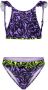 B.Nosy crop bikini B.Active paars zwart limegroen Meisjes Gerecycled polyamide 158 164 - Thumbnail 1