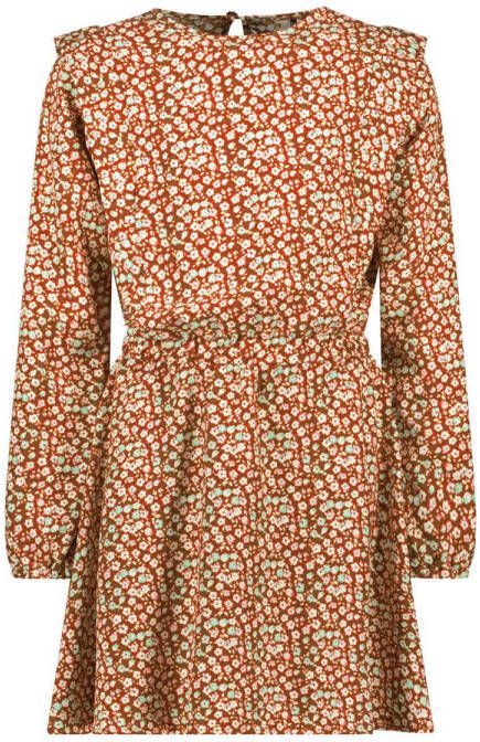 B.Nosy gebloemde jurk B.BEYOND van gerecycled polyester 935 floral beyond aop Multi Meisjes Gerecycled polyester (duurzaam) Ronde hals 158 164