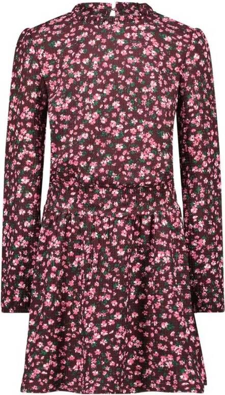 B.Nosy gebloemde jurk B.ELEGANT paars roze Meisjes Polyester Opstaande kraag 146 152