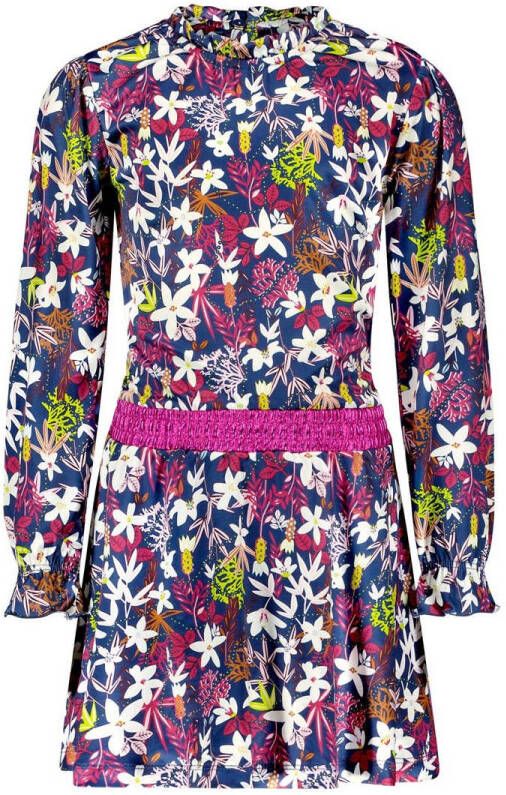 B.Nosy gebloemde maxi jurk B.Belle fuchsia multicolor