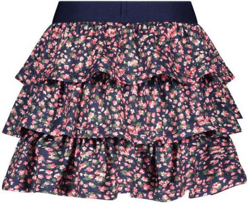B.Nosy gebloemde rok donkerblauw groen roze