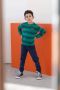 B.Nosy gestreepte sweater B.OFFROAD donkergroen Jongens Sweat (duurzaam) Ronde hals 158 164 - Thumbnail 1