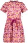 B.Nosy jurk B.Adorable met all over print fuchsia multicolor Roze Meisjes Polyester Ronde hals 146 152 - Thumbnail 1
