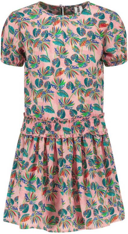 B.Nosy jurk B.Sunkissed van gerecycled polyester roze groen blauw Meisjes Gerecycled polyester (duurzaam) Ronde hals 110