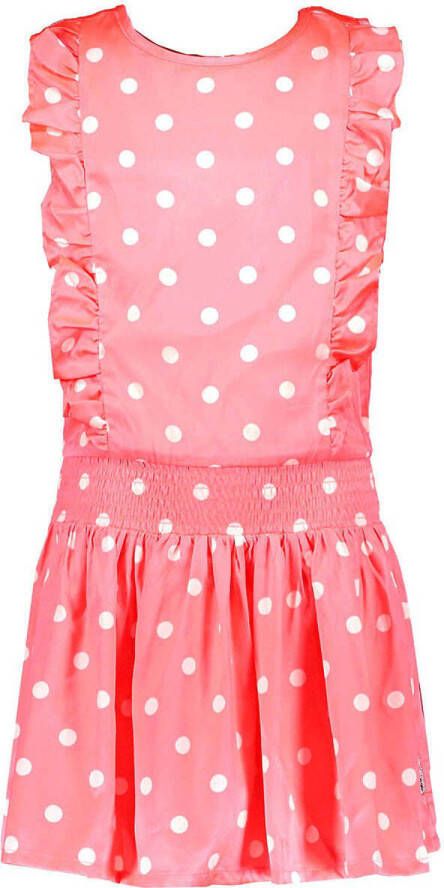 B.Nosy jurk met stippen roze Rood Meisjes Polyester Vierkante hals Stip 158-164