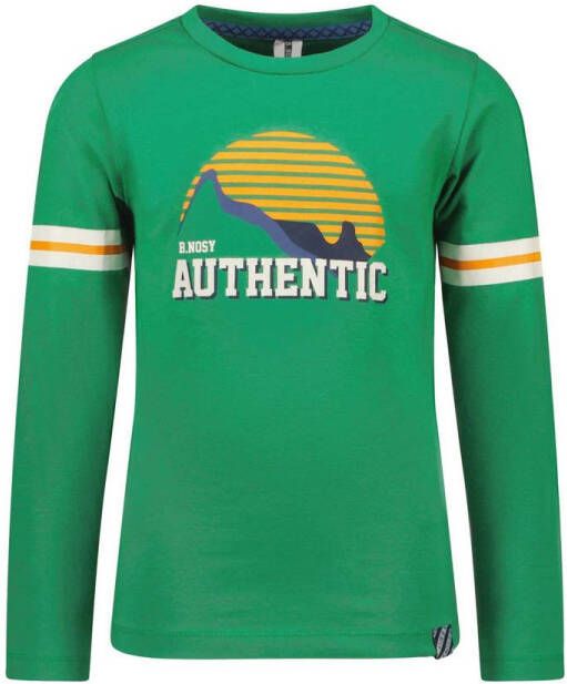 B.Nosy longsleeve B.Authentic met printopdruk groen