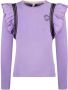 B.Nosy longsleeve met logo en ruches paars Meisjes Katoen Ronde hals Logo 104 - Thumbnail 1