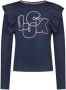 B.Nosy longsleeve met printopdruk en ruches donkerblauw Meisjes Katoen Ronde hals 122 128 - Thumbnail 1