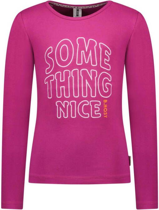 B.Nosy longsleeve met printopdruk fuchsia