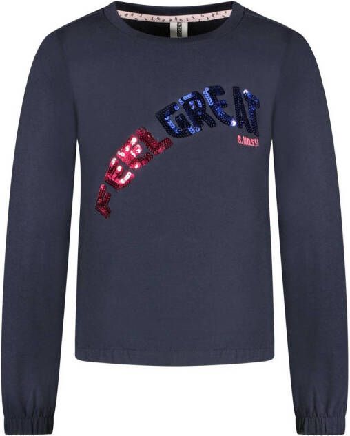 B.Nosy longsleeve met printopdruk navy