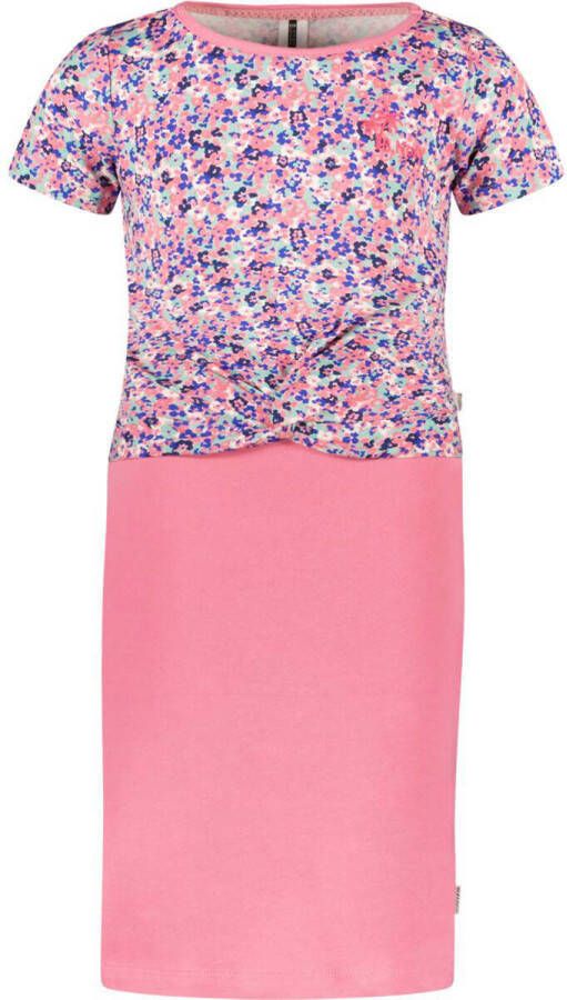 B.Nosy mouwloze jurk met losse top roze paars Meisjes Katoen Ronde hals 146-152
