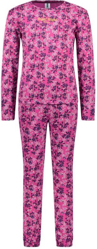 B.Nosy pyjama B. a SLEEP met all over print velroze paars Multi Meisjes Stretchkatoen Ronde hals 110 116