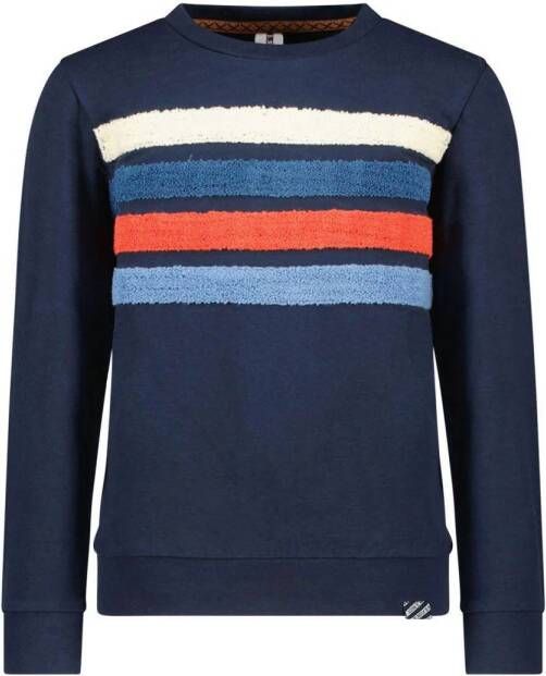 B.Nosy sweater B.TODAY met printopdruk donkerblauw Jongens Sweat (duurzaam) Ronde hals 98