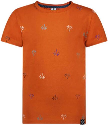 B.Nosy T-shirt B.Limitless met all over print donker oranje
