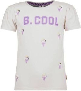 B.Nosy T-shirt B.Next met biologisch katoen wit lila