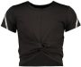 B.Nosy T-shirt met contrastbies zwart Meisjes Polyester Ronde hals Effen 110 - Thumbnail 1