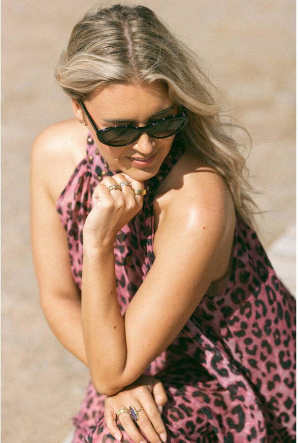 Bolina Island maxi jurk met panterprint roze - Foto 2