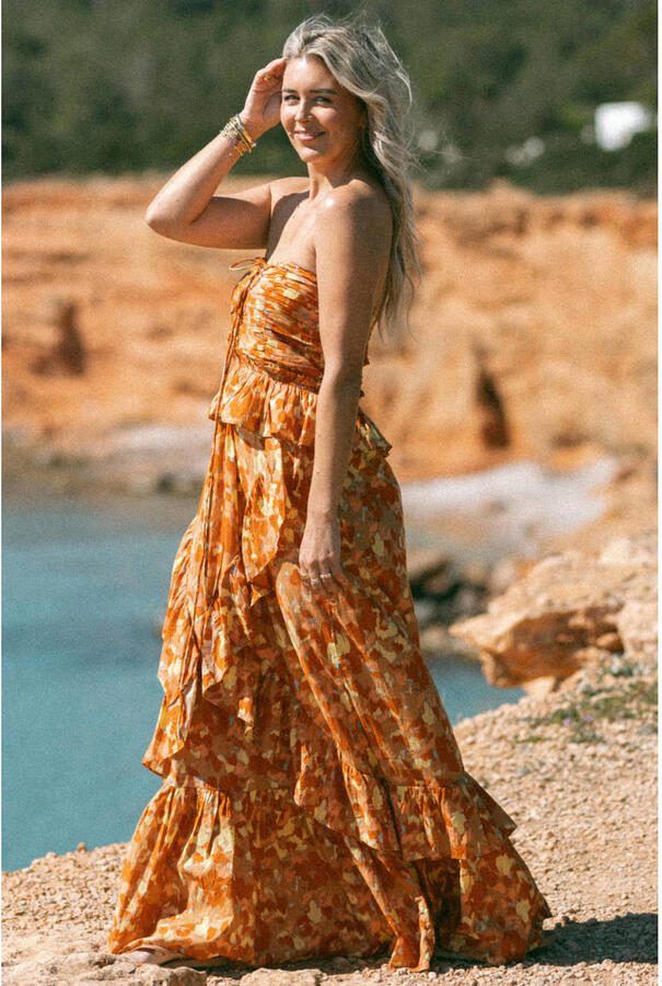 Bolina Island maxi jurk oranje